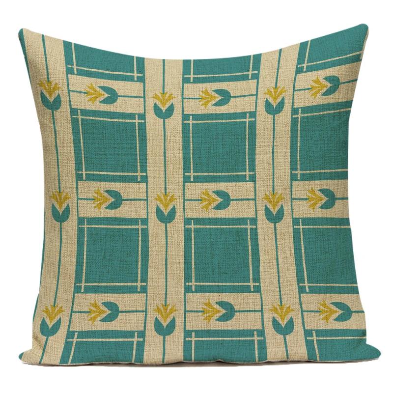 Vintage Style Flower Floral Polyester Decorative Pillow Cover Sofa Cushion Cover for Living Room Capa De Almofadas Pillowcase