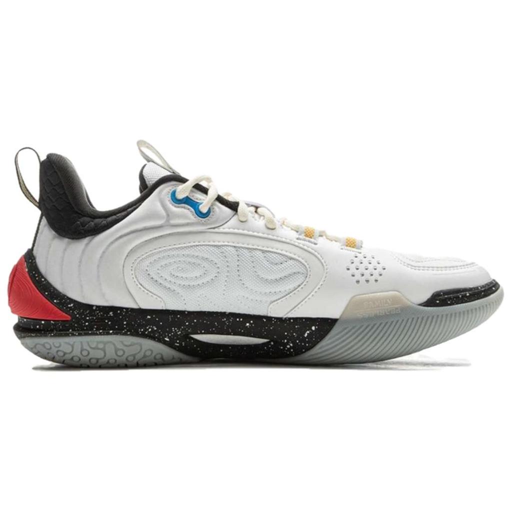 Li Ning Cushioning Breathable Abrasion Resistant Low top Basketball Shoes Men's White ABPV001-2