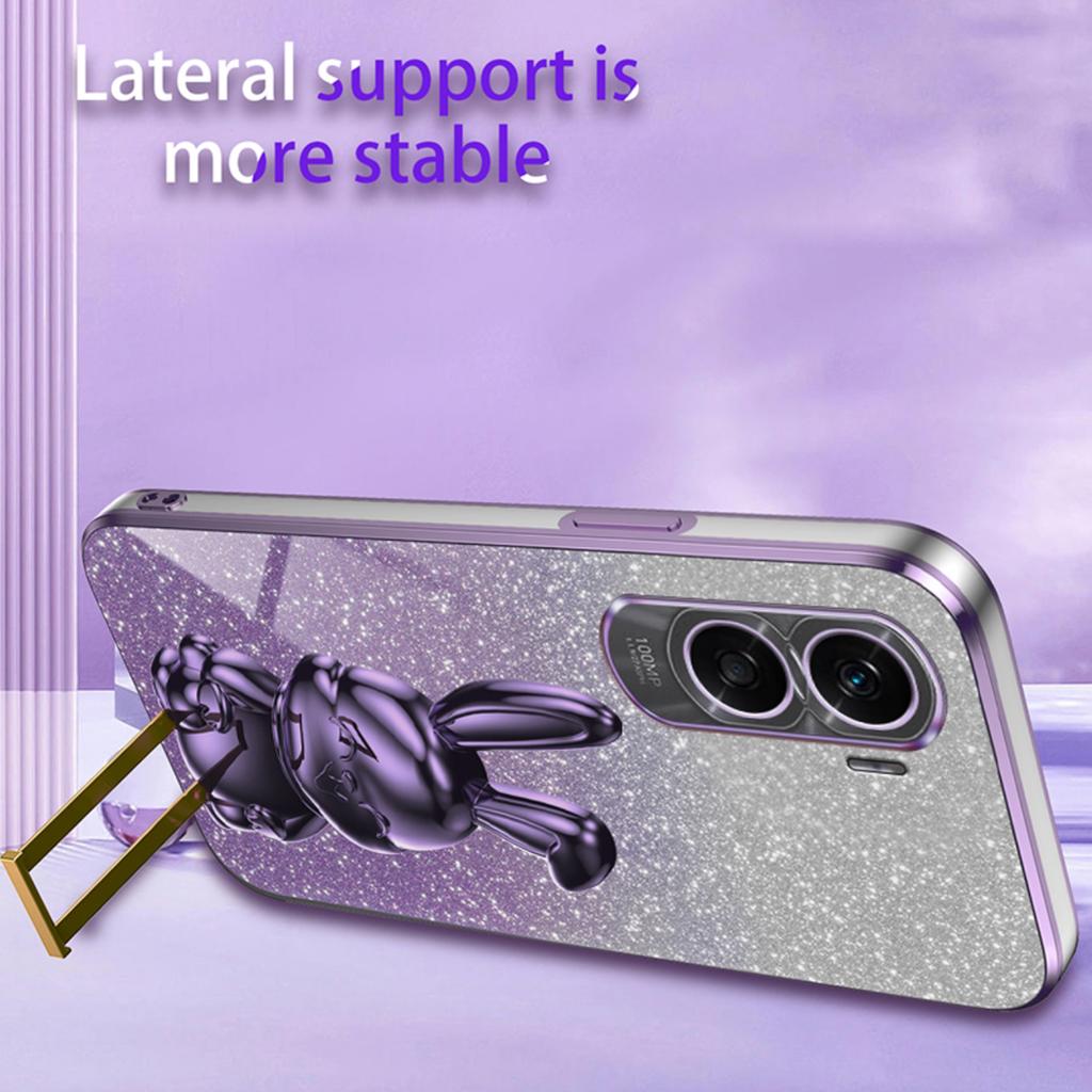 For Honor X50i 5G Kickstand Case Cute Rabbit Anti-Drop Slim Phone Case