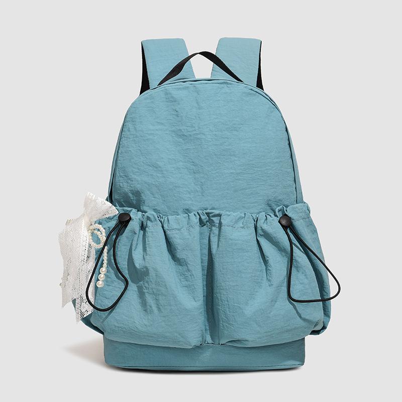 Schoolbag Korean version niche nylon backpack travel outdoor backpack simple, lightweight and versatile large-capacity student schoolbag spot