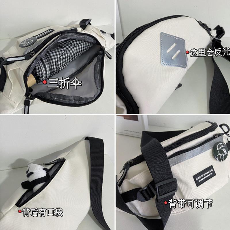 Bag Women's 2025 Summer New Messenger Bag Men's Trendy Fanny Pack Breast Bag Canvas Shoulder Dumpling Bag Luggage