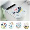Home Decor Bathroom Commode Ornament Cartoon Fish Sea-lives Decals Underwater World Toilet Stickers