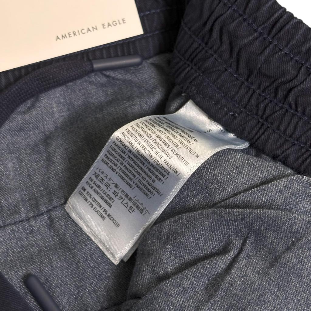 [American Eagle] Men's AE Flex Trekker Jogger Pants (JP, Alphabet, L, Classic Navy) [Parallel Import]