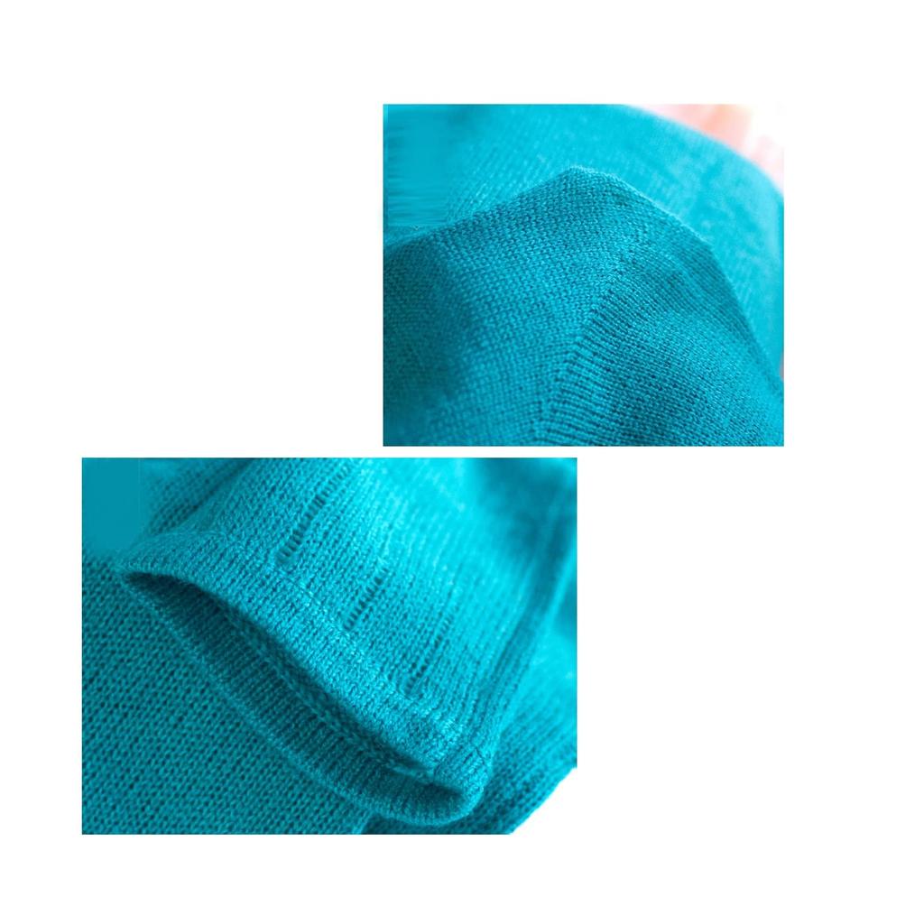 ProDance Knit Ballet PT003M Size Turquoise Top, V-Neck, Warm-Up, (M (Japan Small), Green)