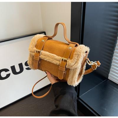 Autumn and Winter Shoulder Bags for Women  New Lamb Plush Suede Ladies Small Square Crossbody Bags Bolsas Para Mujeres