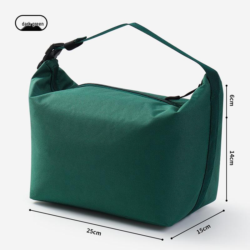 Sleek Insulated Lunch Bag with Buckle - Waterproof & Oil-proof, Thickened Aluminum Foil Protection