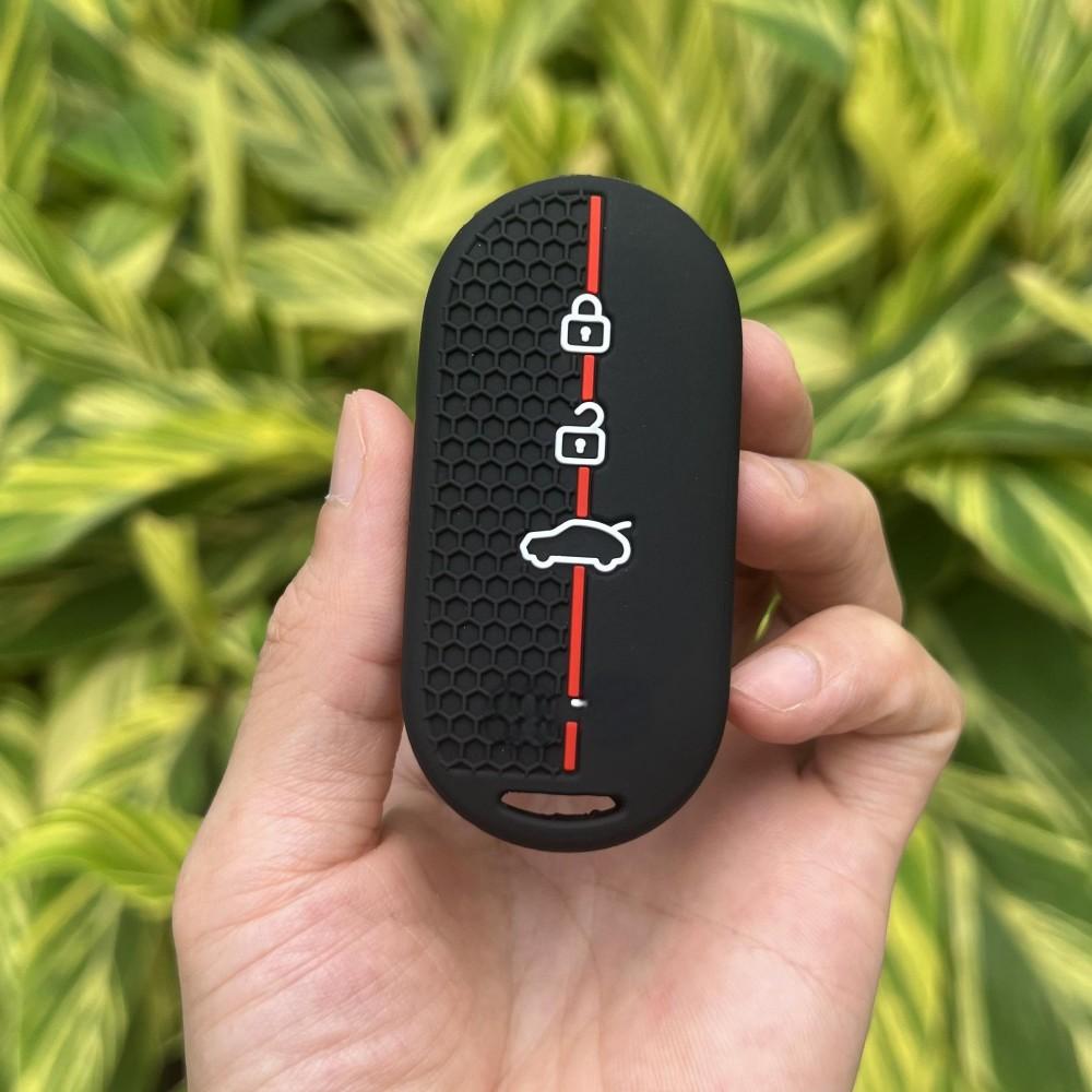 

Silicone Car Key Cover Case Fob Holder Shell Set for AITO M5 M7 M9 Keyless Go Smart Remote Rubber Protector Keychain Accessories чорний