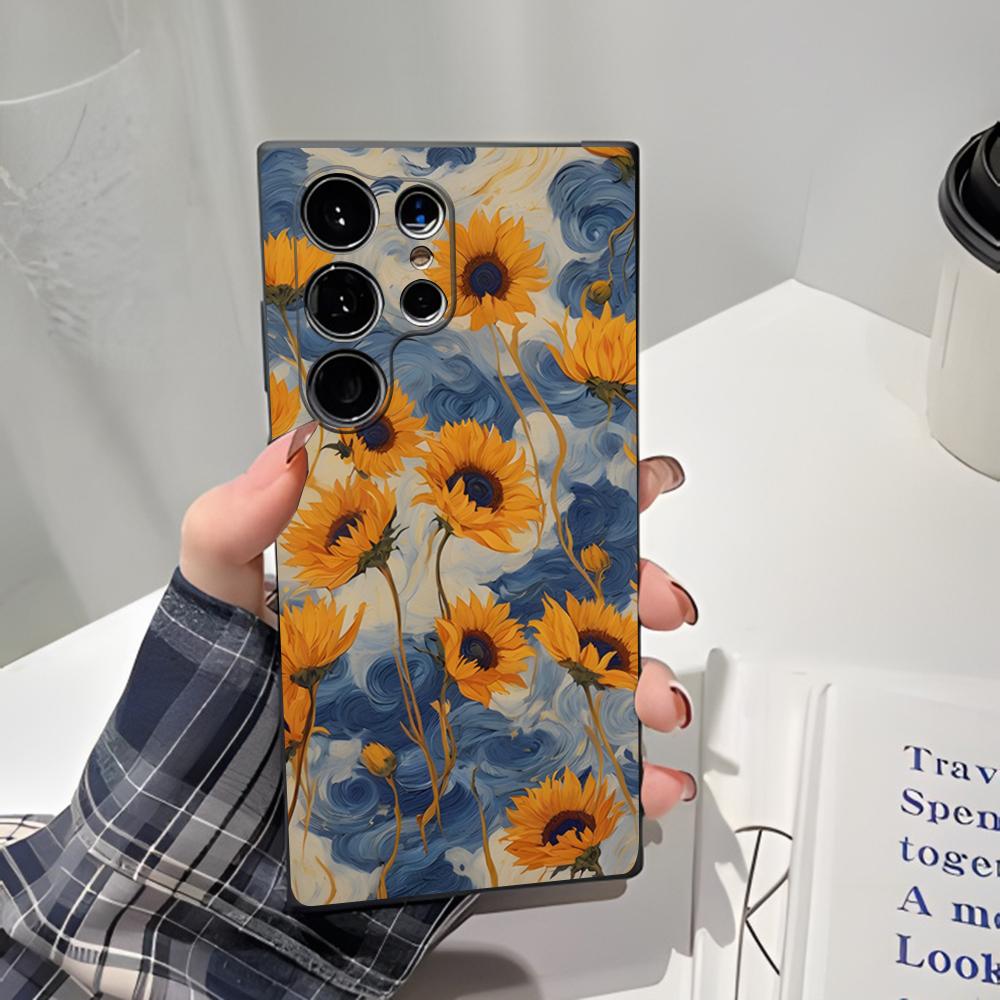 Sonnenblumen-Ranken Handyhülle Für Samsung S26 S25 Plus S20 S20 Plus S22 Ultra S23 FE S21 Plus S21 Ultra Weiche Hülle