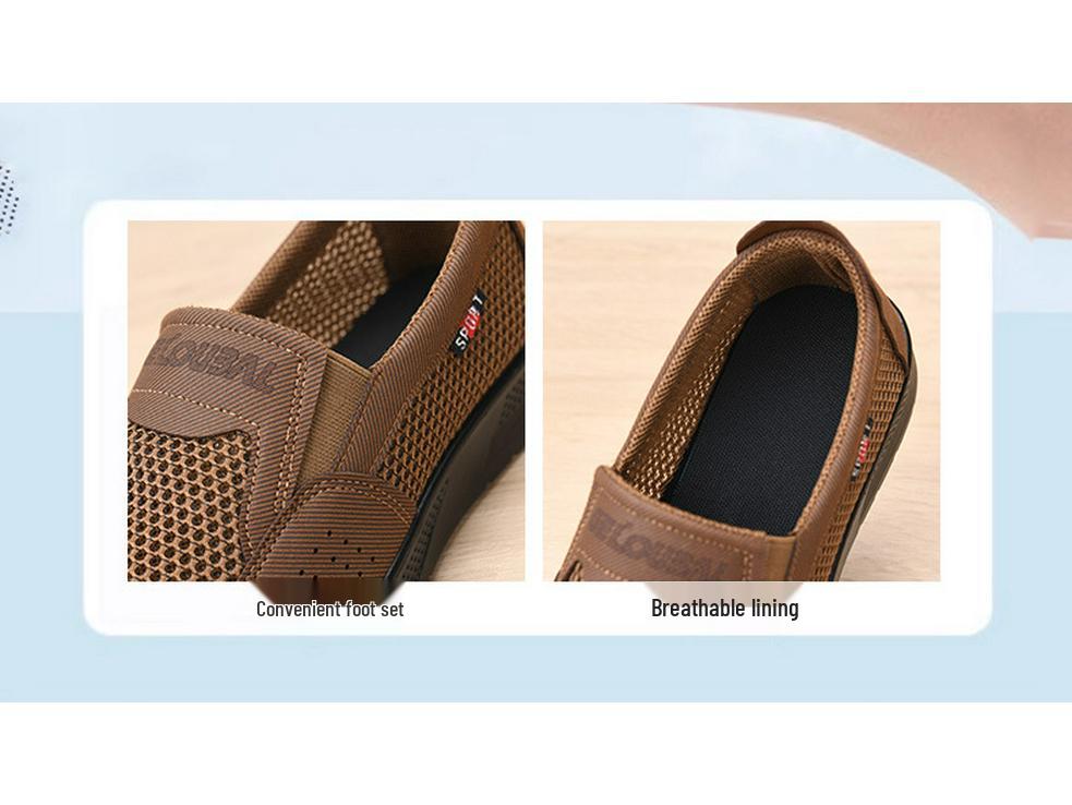 Men's Summer Casual Mesh Slip-On Shoes - Breathable, Soft Sole, Comfortable for All-Day Wear