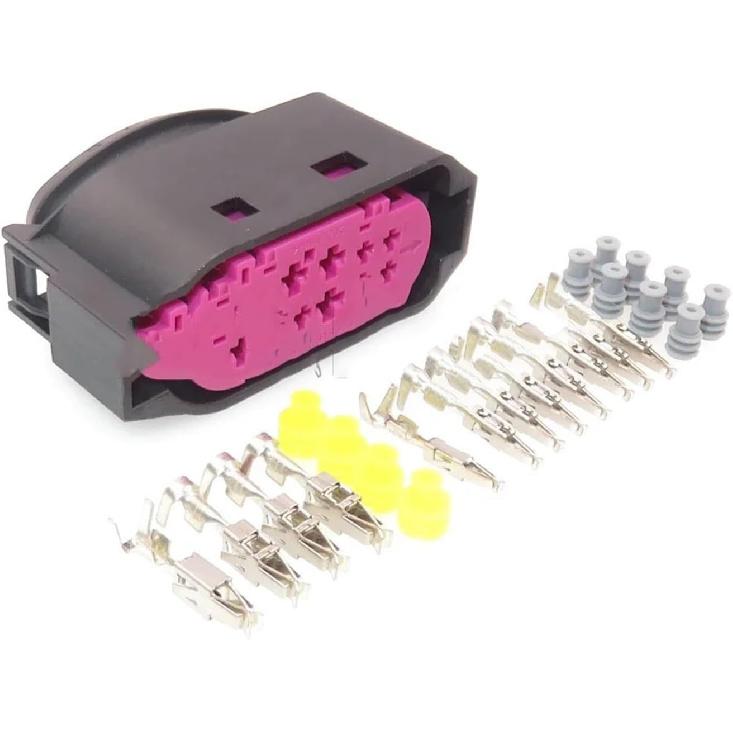 1 Set 12 Way Auto Wiring For Car Headlamp Waterproof Connector With Cables 1J0941165(1 Set With Cables)