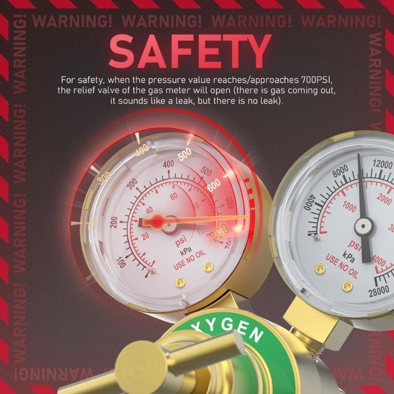 Professional Copper Construction Pressure Regulator Gauge Equipped with T Handle for Easy Manual Control in Gas Systems