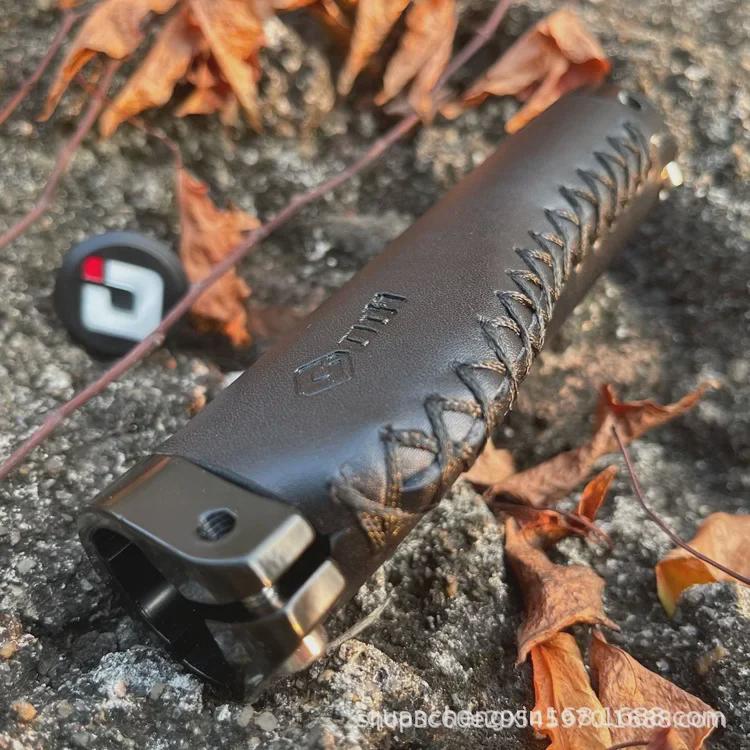 Retro Leather Shock-Absorbing Long-Distance Mountain Bike Grips