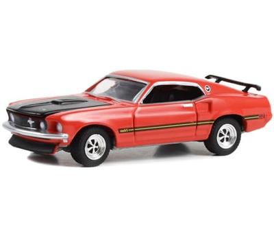 Greenlight 1/64 Scale Ford Mustang Fastback 1969 Red Diecast Model Car [Parallel Import]