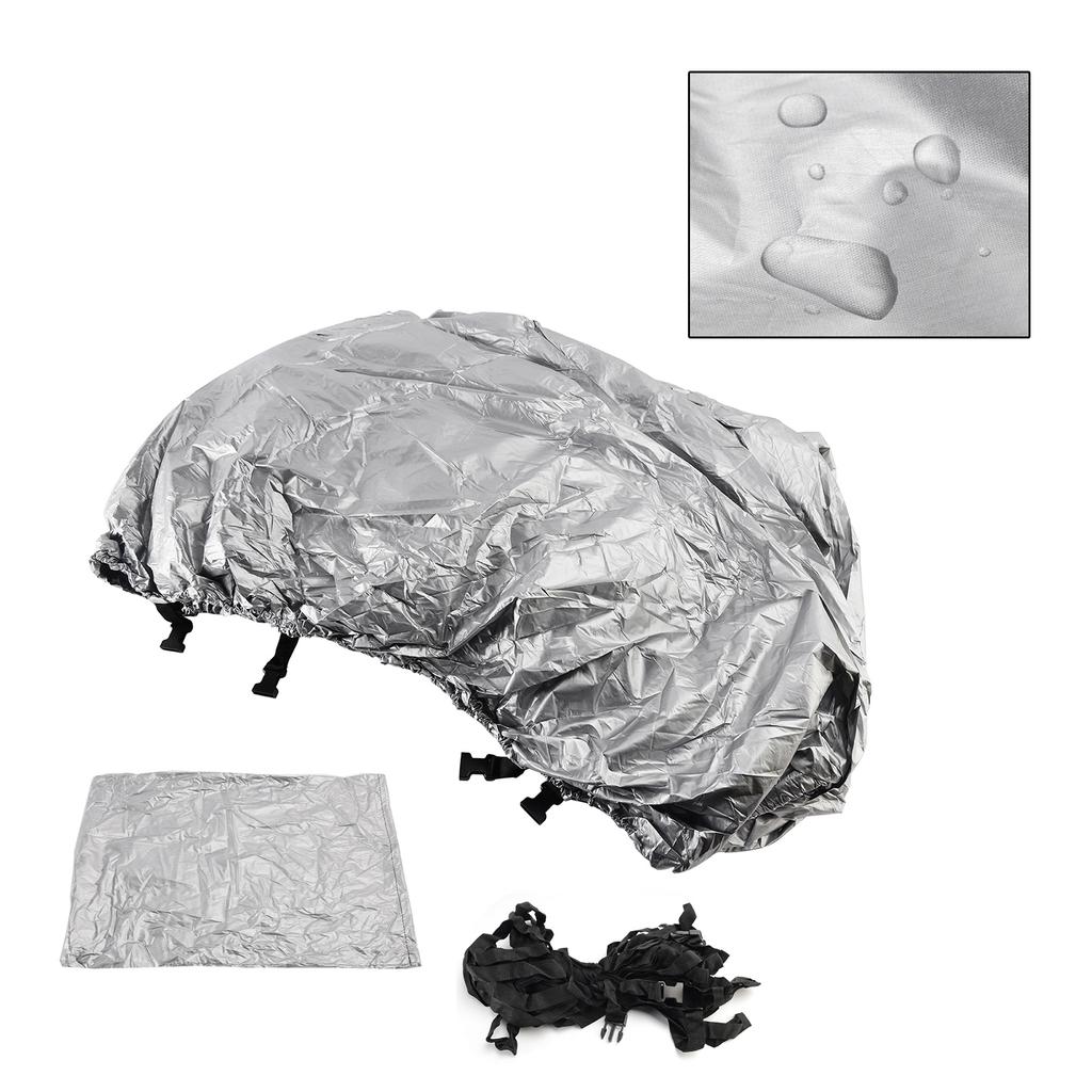 Heavy Duty Boat Cover Waterproof Silver For 16-18Ft Fishing Ski Bass Shelter