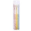 Japanese Soft Bristle Toothbrush Set, Candy Colors, Adult, 3-Pack