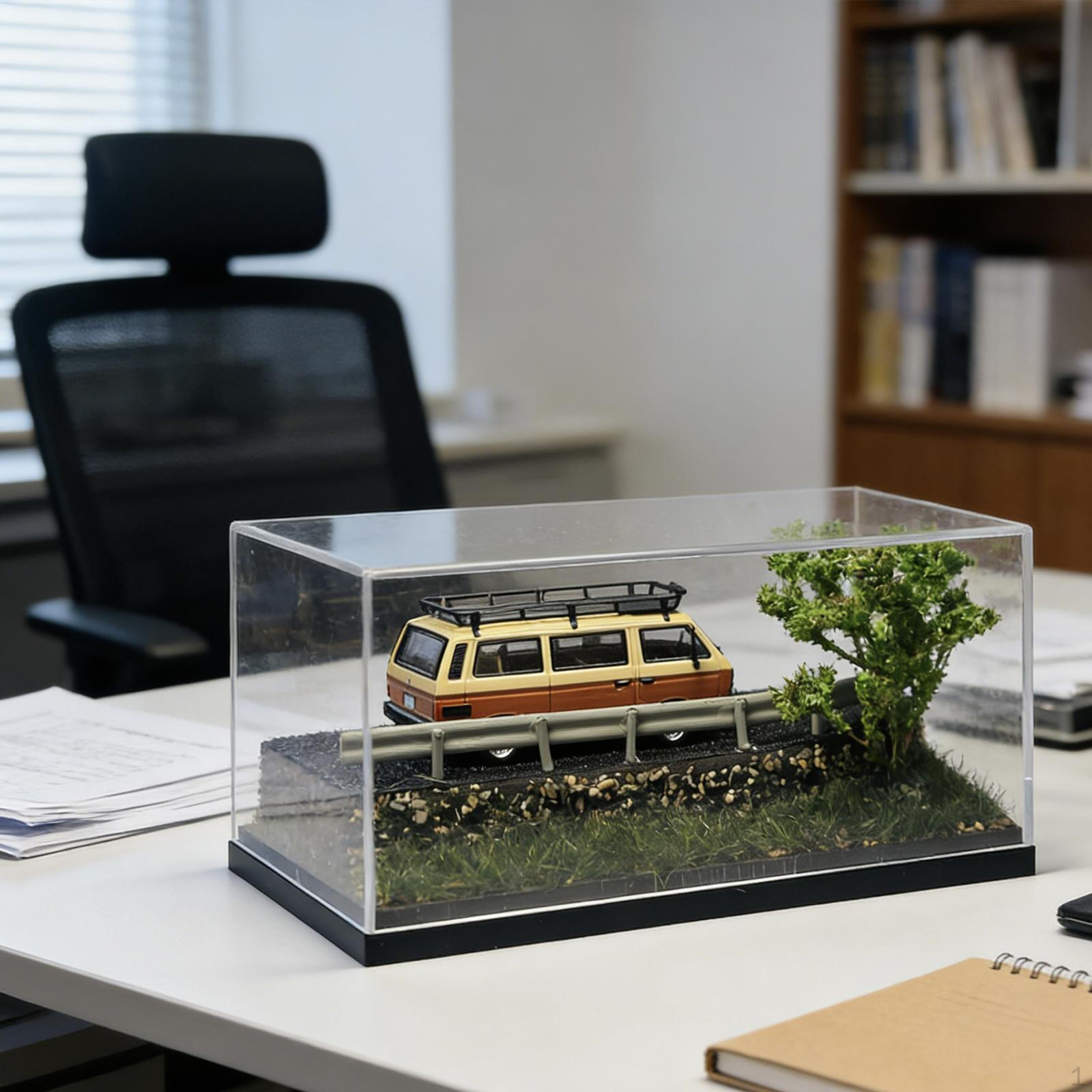 

1/64 Model Car Display Case Simulated Parking Lot Showcase Diorama Acrylic Storage Organizer