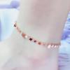 Starry Sky Russian Purple Gold Sparkling Sequin Anklet for Women - Rose Gold Plated