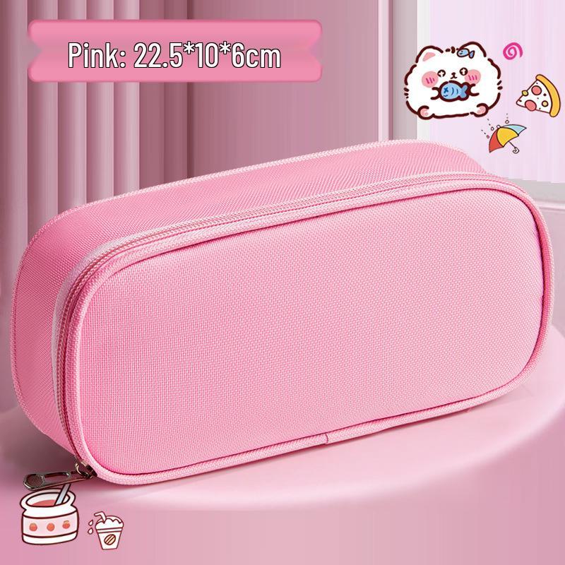 Double Layer Cartoon Pencil Case for Students - Large Capacity, High-Quality Print