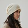 100% Pure Wool Beanie Hat Women Warm Knit Winter Cap Casual Chic Stackable Style One Size