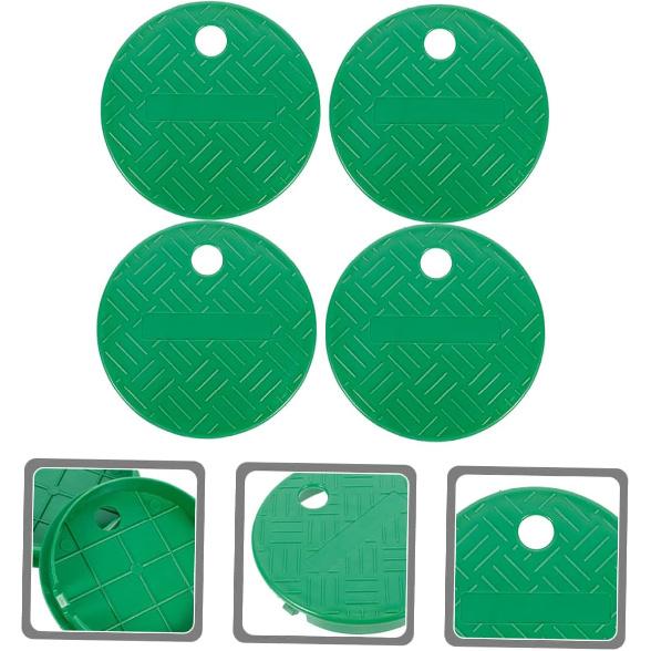 

4 шт. 6-дюймовые зеленые пластиковые крышки для клапанных коробок дождевателей для ирригационной системы - Прочная и многоразовая крышка для защиты на открытом воздухе