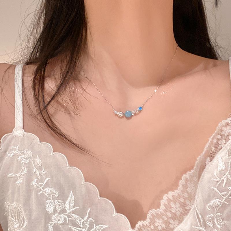Forest Fresh Ocean Memory Light Luxury Minimalist Elegant Choker Necklace Jewelry