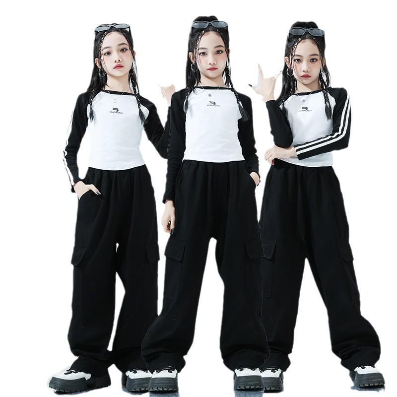Girls' Jazz and Hip Hop Dance Performance Outfit for Autumn