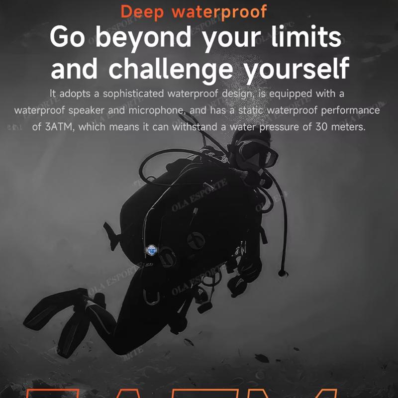 2025 New Swimming Smart Watch Watch IP69K Waterproof BT Call GPS Compass Amoled Military Sport Smartwatch Men Women for Xiaomi Huawei