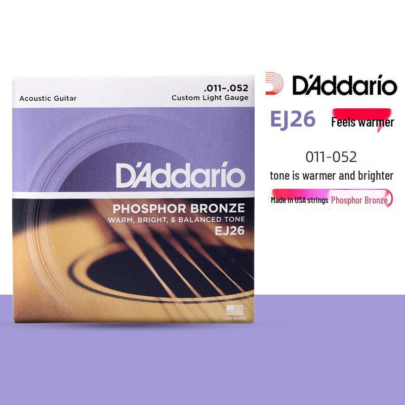 D'Addario EJ16 EZ920 Beschichtete Phosphorbronze Folk Gitarrensaiten, Satz mit 6.