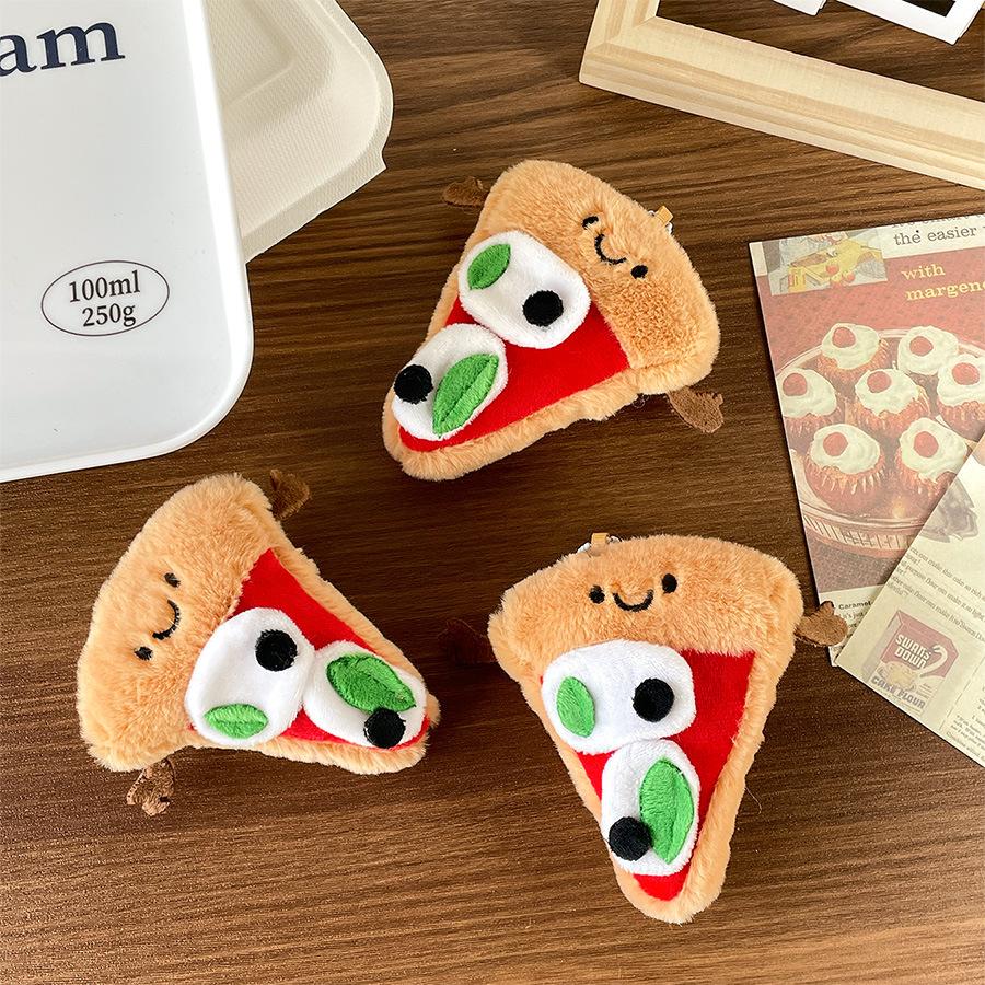 Fun Cartoon Pizza Burrito Doll Creative Plush Alkaline Water Bread Doll Backpack Pendant Doll Doll