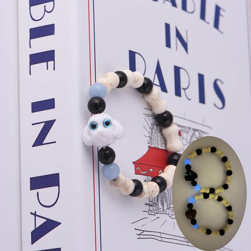 Niedliche Cartoon-Leuchtkatzen-Armbänder für Frauen und Männer, bunt, vielseitig, Perlen, Paar-Armband, Schmuck, Zubehör, Geschenke