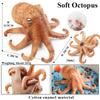 Oenux Ocean Animals Whale Shark Megalodon Crab Starfish Octopus Action Figures Soft Sea Life Model Educational Toy For Kids Gift