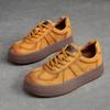 Fashion GKTINOO 2025 Autumn New Retro Lace-up Flat Platform Shoes Genuine Leather Sneakers Thick Soled Round Toe Casual Women's Shoes