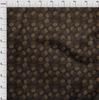 oneOone Cotton Flex Brown Fabric Dotted Floral Dress Material Fabric Print Fabric By The Yard 40 Inch