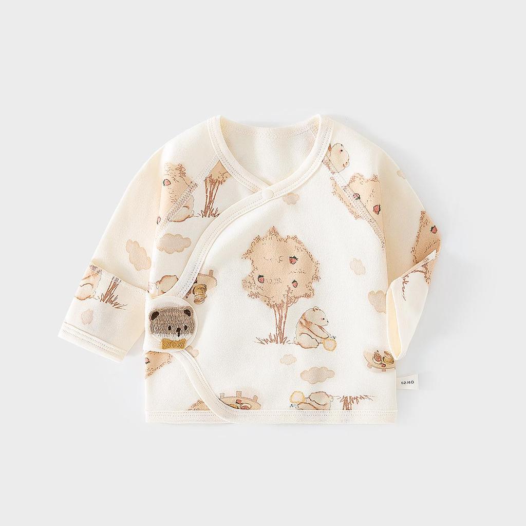 Neugeborenen Knochenlose Baumwolle Klettverschluss Pyjamas - Frühling/Herbst Halbrücken-Outfit