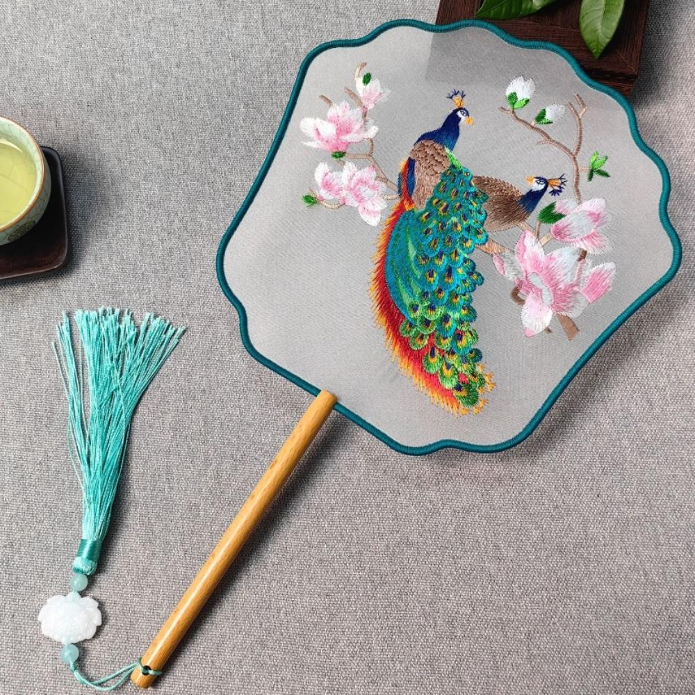 Dance Fan Vintage Hand Fan Jade Vine Flower Dance Fan New Chinese Ancient Style Fan  Gift
