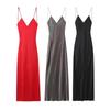 European & American Style Silk Satin Winter Camisole Dress 2025 - Model 8325840