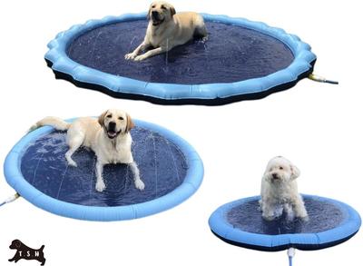 Χαλάκι Σιντριβάνι Πισίνα Σιντριβάνι Κατοικίδιου Σκύλος Πτυσσόμενο Μωρό Εύκολο για το Καλοκαίρι Νερό Για και Μεγάλους Σκύλους [Μεγάλο, 150cm] Πισίνα, Χαλάκι Παιδικό, Ανθεκτική Πισίνα, Παιδική Πισίνα,