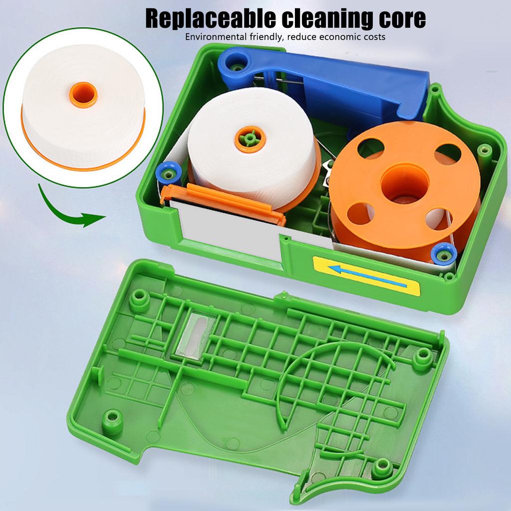 Fiber Optic Cleaning Box Efficient Optical Fiber Connector Cleaner ABS Portable Optic Clean Box for SC FC ST LC