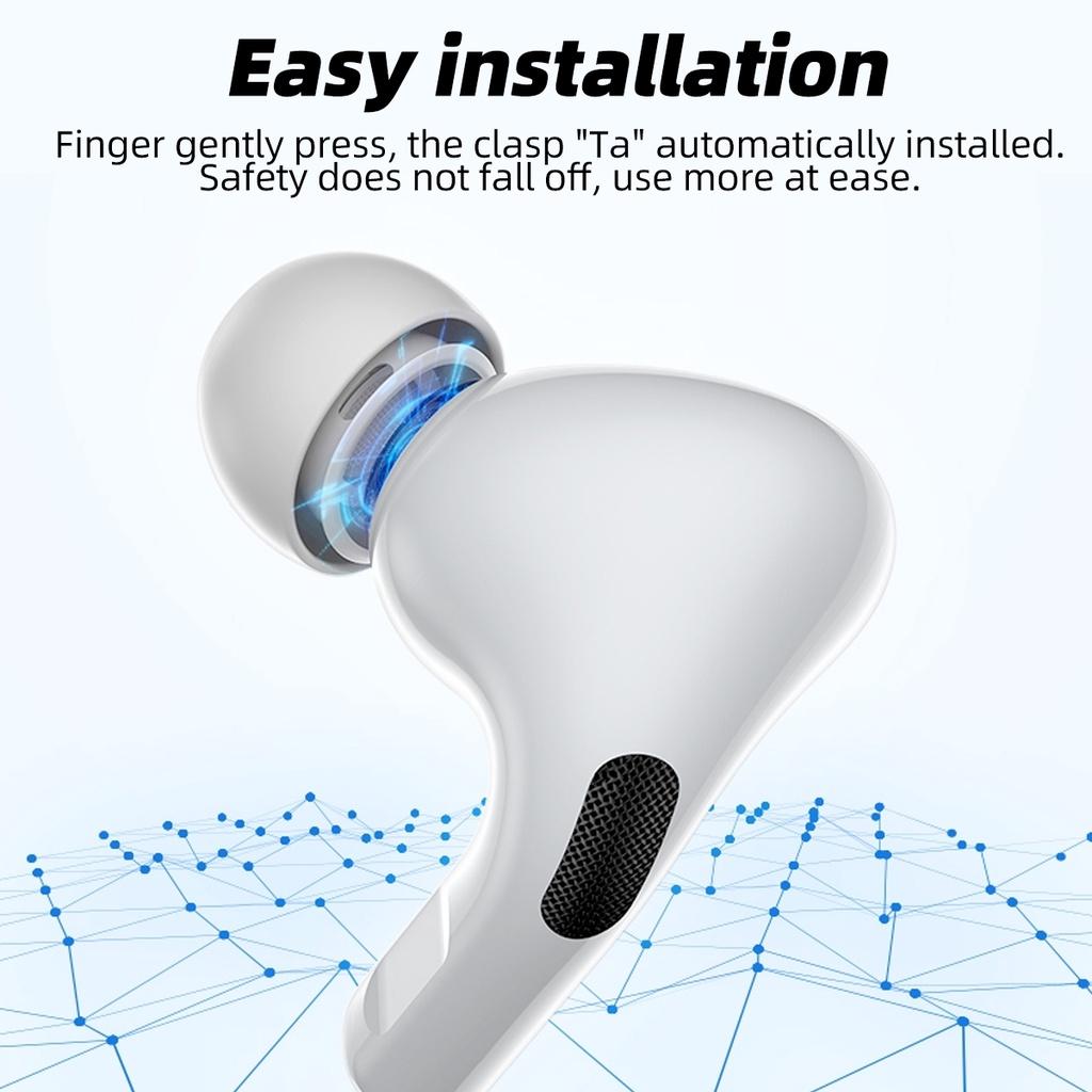 FONKEN 1 Pair Soft Silicone Earbuds Earphone Case Earplug Cover for Apple Airpods Pro/Pro 2 Eartip Ear Cap Tips Earcap Plugs Pro2 Accessories