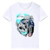 Teenage Anime Monster No. 8 Printed T-shirt Boys Summer Punk Casual Harajuku Streetwear Round Neck Short Sleeve Tops Clothing