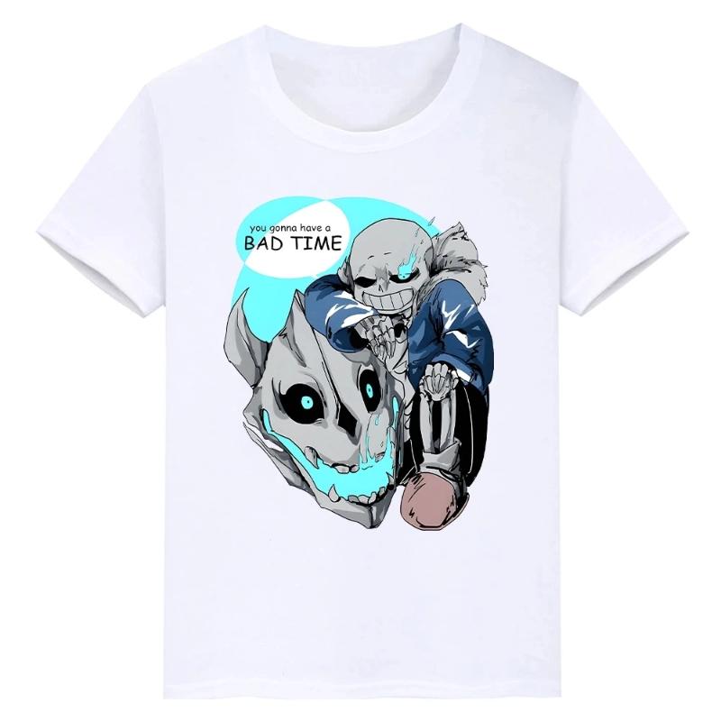 Teenage Anime Monster No. 8 Printed T-shirt Boys Summer Punk Casual Harajuku Streetwear Round Neck Short Sleeve Tops Clothing
