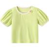 Cool Baby Girls' 3D Flower Puff Sleeve T-shirt