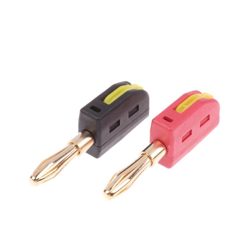 10Pcs 4Mm Banana Plug High Current Quick Connect Gold-Plated Banana Connector 32A Electrical Test