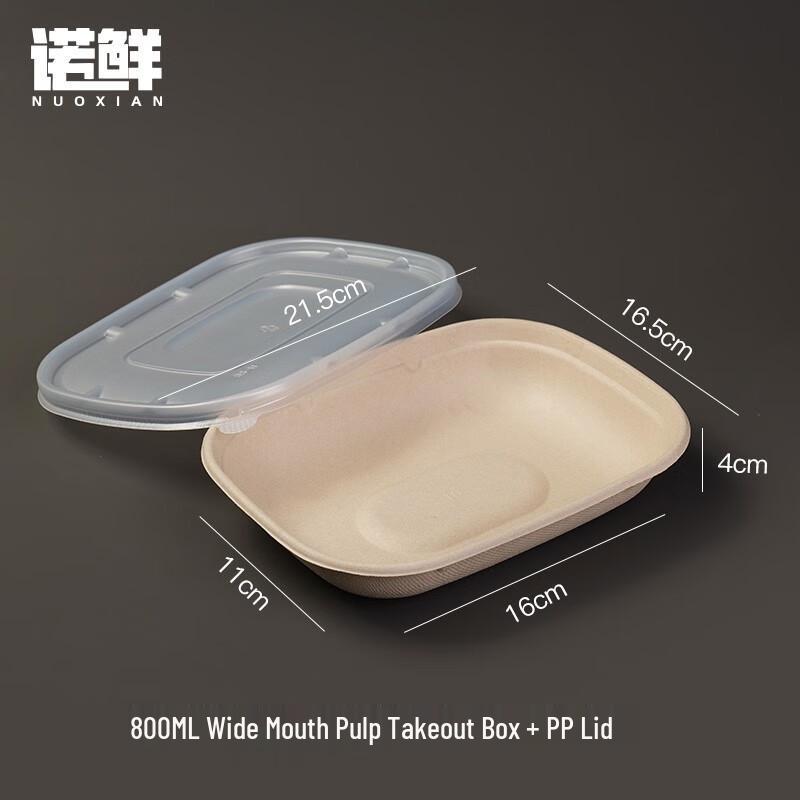 Disposable Pulp Lunch & Salad Box 800ml