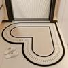 Bathroom Floor Mat Heart-shaped Corner Simple Foot Pad Dirt-resistant Easy To Clean Non-slip Mat Bathroom Door Diatom Mud Floor Mat