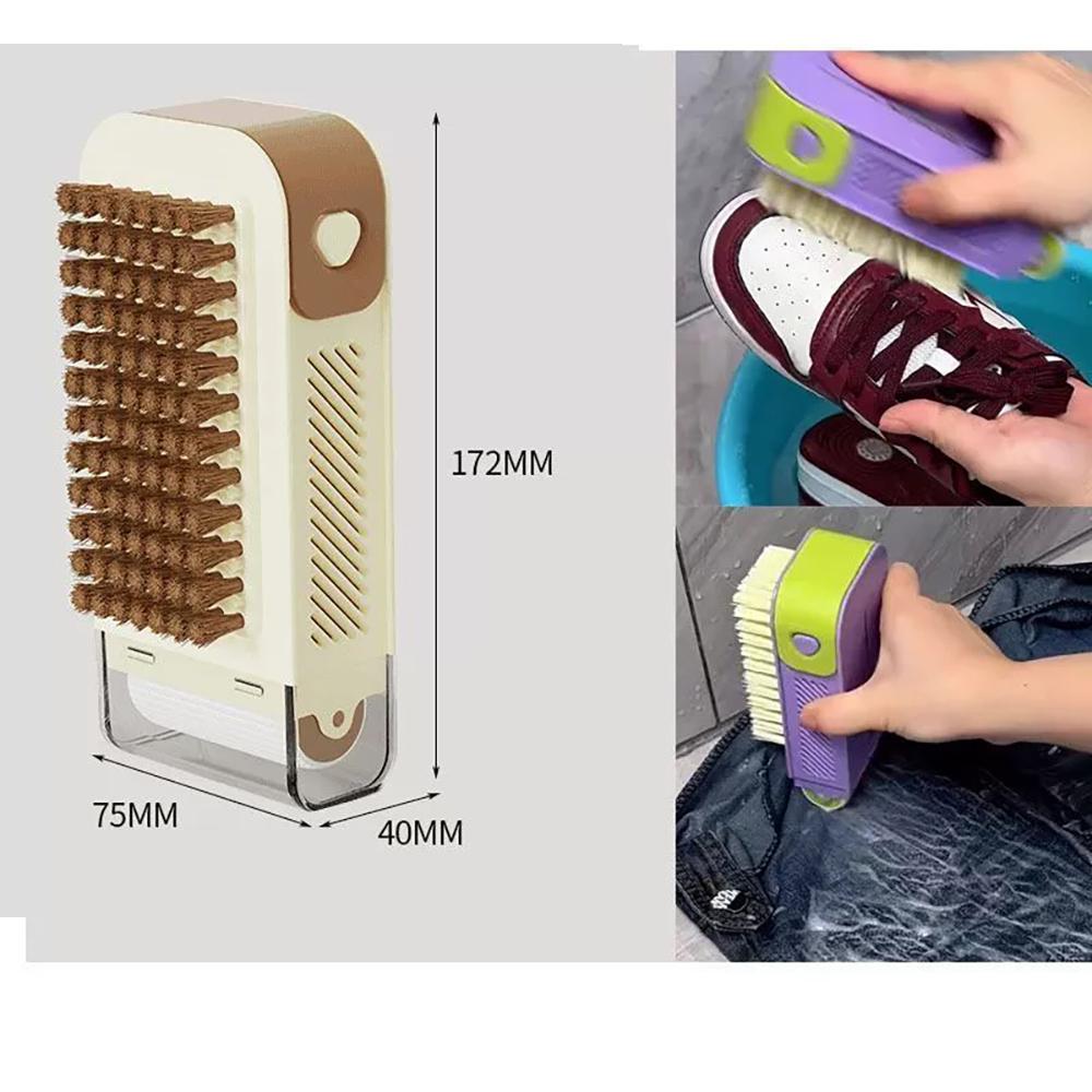 Household Multifunctional Soap Foaming Box Hand Washing Soap Holder Built-in Brush Wheels Non-Slip Draining Soap Storage Box