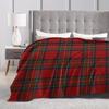 Coperta Morbida e Confortevole in Pile Flanella Stampata Tartan Scozzese per Tutte le Stagioni Adatta per Divano Letto Viaggio e Ufficio