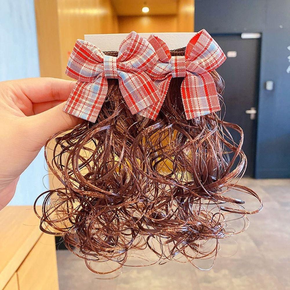 2pcs Chinese Style Baby Wig Hairpin Cute Red Bowknot Hairclip Children's Bow Wig  New Year Festive