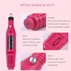 Electric Nail Drill Machine Set,Professional Manicure & Pedicure Kit With 6 Drill Bits, Usb Rechargeable & Adjustable Speed