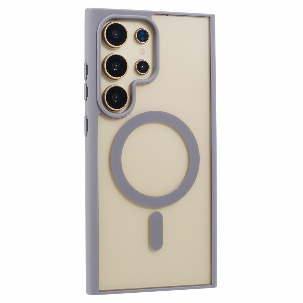 For Samsung Galaxy S24 Ultra Magnetic Case Shockproof PC+TPU Clear Phone Cover